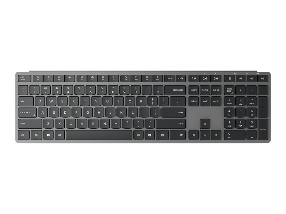 Lenovo 700 Modern - Tastatur - Flere Enheder - Trådløs - 2.4 Ghz, Bluetooth 5.3 - Qwerty - Amk. Engelsk - Luna-Grå - Farveboks