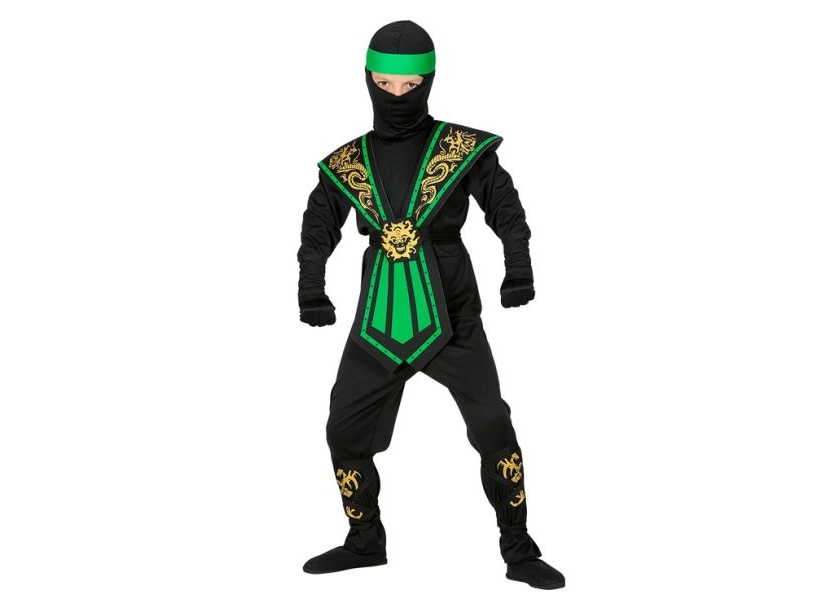 Grøn Kombat Ninja Kostume