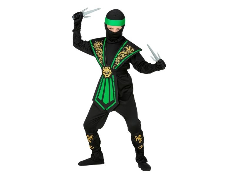 Grøn Kombat Ninja Kostume