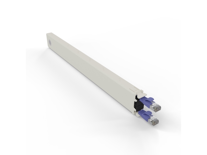 Patchbox Conex8stpvi, Bakke Til Kabelstyring, Cremefarvet, Violet, Acrylonitril Butadien Styren, Polyoxymethylen (Pom), 8U, 0,8 M, -20 - 60 °C