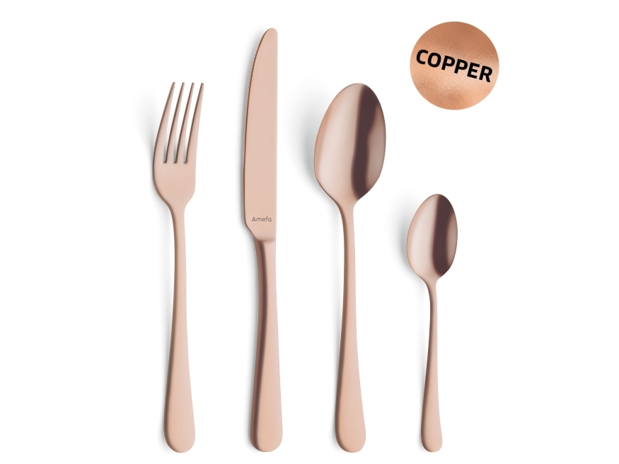 Amefa Austin Bestiksæt Til 6 Personer 24 Dele Copper Vin Universal