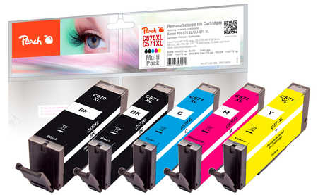 Peach Multi Pack, Kompatibel Mit Canon Pgi-570Xl, Cli-571Xl