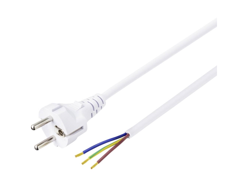 Sygonix Sy-5043502 Strom Anschlusskabel Weiß 1.50 M (Sy-5043502)