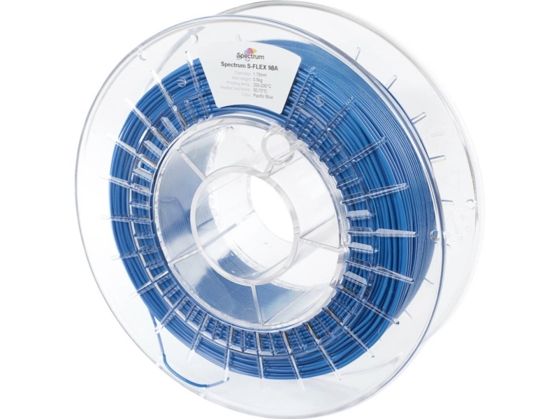 Spectrum Filaments 80518 S-Flex 98A Filament Fleksibelt Glødetråd Fleksibel, Kemisk Bestandig, Uden Trækkraft 1.75 Mm 500 G Pacific Blue, Blå 1 Stk