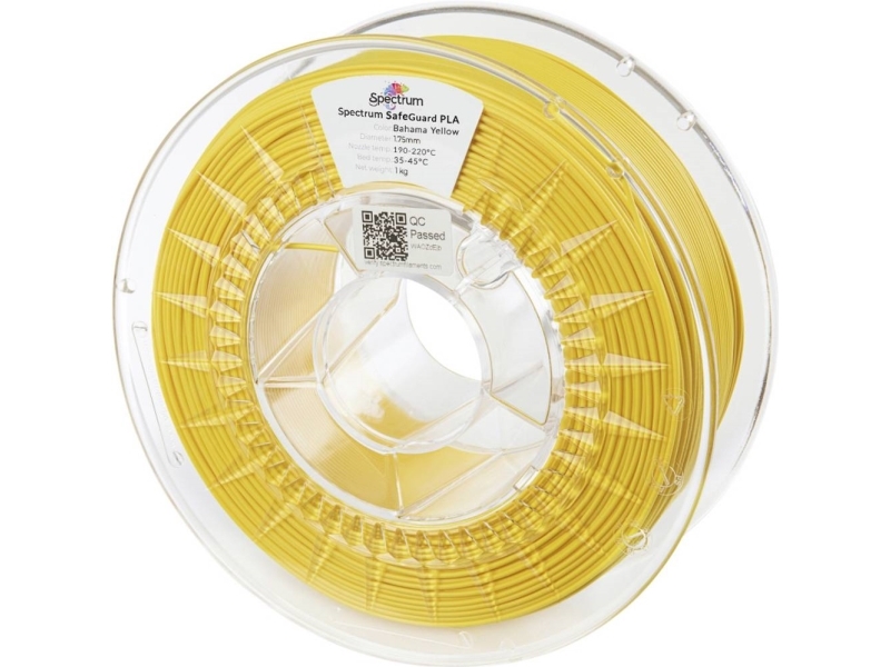 Spectrum Filaments 81561 Safeguard Pla Filament Pla-Plast Antibakteriel 1.75 Mm 1000 G Bahama Yellow, Gul 1 Stk