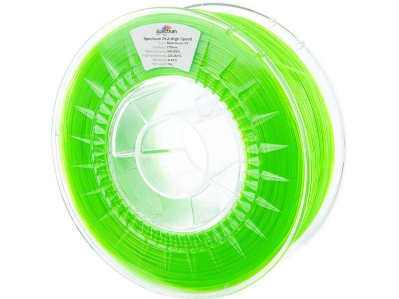 Spectrum Filaments 81057 Pla High Speed Filament Pla-Plast Highspeed Filament, Høj Grad Af Stivhed, Høj Grad Af Trækstyrke 1.75 Mm 1000 G Neon Green