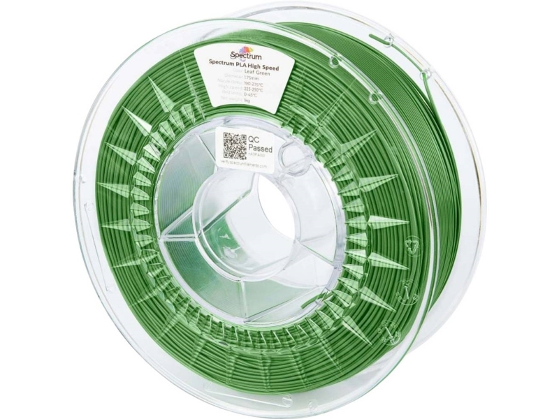 Spectrum Filaments 81060 Pla High Speed Filament Pla-Plast Highspeed Filament, Høj Grad Af Stivhed, Høj Grad Af Trækstyrke 1.75 Mm 1000 G Leaf Green,