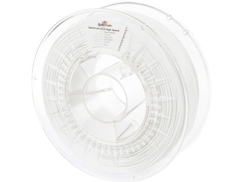 Spectrum Filaments 81047 Pla High Speed Filament Pla-Plast Highspeed Filament, Høj Grad Af Stivhed, Høj Grad Af Trækstyrke 1.75 Mm 1000 G Signal Whit
