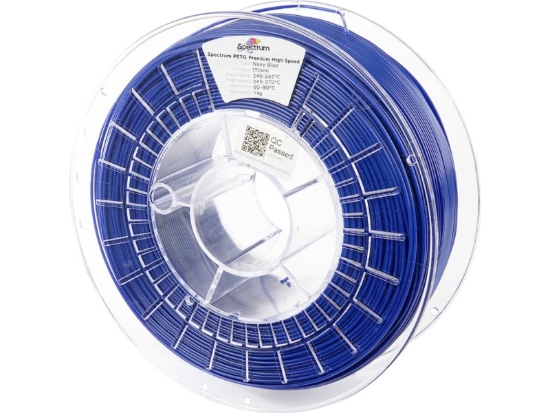 Spectrum Filaments 81549 Petg Premium High Speed Filament Petg Highspeed Filament, Kemisk Bestandig 1.75 Mm 1000 G Navy Blue, Blå 1 Stk