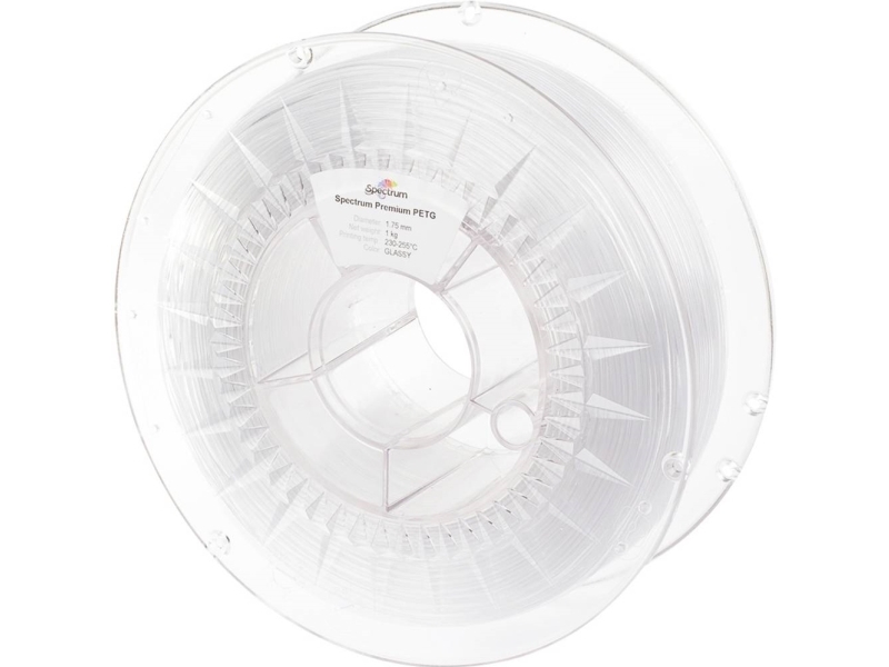 Spectrum Filaments 80434 Pet-G Premium Filament Petg Chemikalienbeständig 1,75 Mm 2000 G Glas, Transparent 1 St