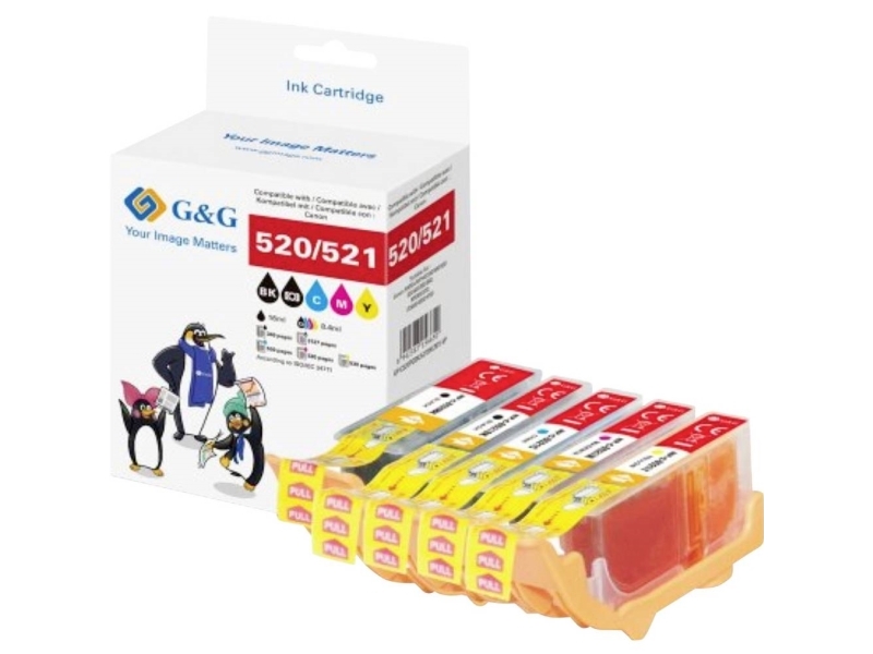 G&Ampg Tinte Kompatibel Gp-C520pgbk/521Bkcmy-5P