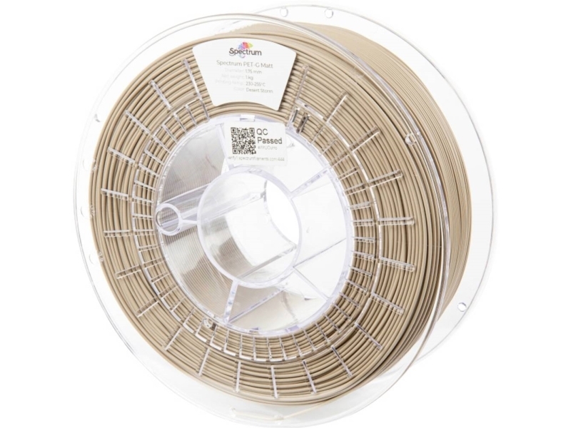 Spectrum Filaments 80549 PET-G MATT Filamentti PETG Matt, UV-kestävä, ei tartuntaa 1,75 mm 1000 g Desert Storm 1 kpl