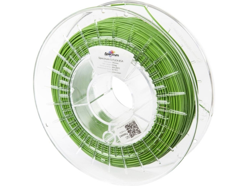 Spectrum Filaments 80575 S-Flex 85A Filament Fleksibelt Glødetråd Fleksibel, Kemisk Bestandig, Slagfast, Uden Trækkraft 1.75 Mm 500 G Lime Green, Grø