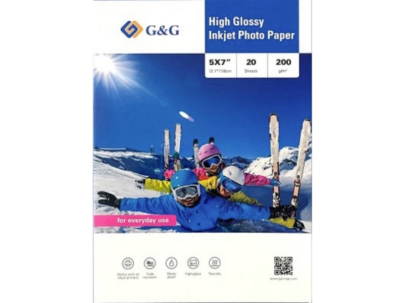 G&G 200Gsm-5X7-20 Fotopapir 200 G/M² 20 Stk