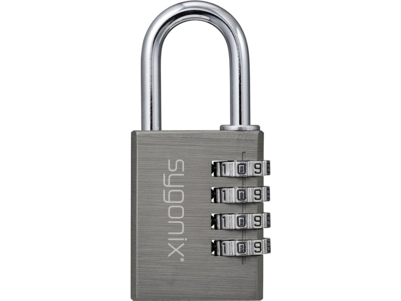 Sygonix Sy-6932350 Vorhängeschloss 40 Mm 4-Digit Titanium Grey Zahlenschloss (Sy-6932350)