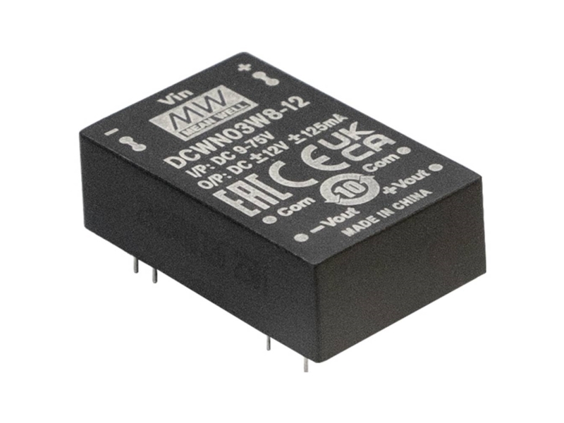 MEAN WELL DCWN03W8-05 DC/DC-omvandlare 24 V till -5 V -0,300 A 3 W (1 st) | DC - DC | GameStuff