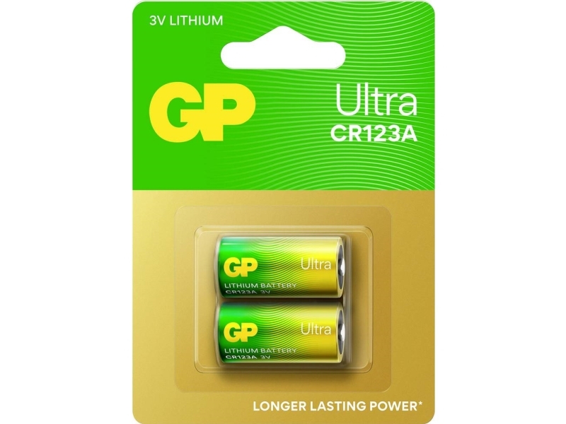 GP Ultra Lithium Battery CR123A, 3V, 2-pack