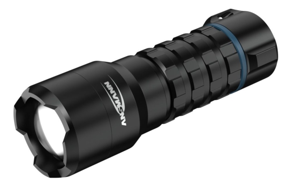 ANSMANN genopladelig LED-lommelygte Survival TS450RF, sort - udendørs lommelygte, lysstyrke: 450 lumen, brændetid: - 1 stk (1600-0710)