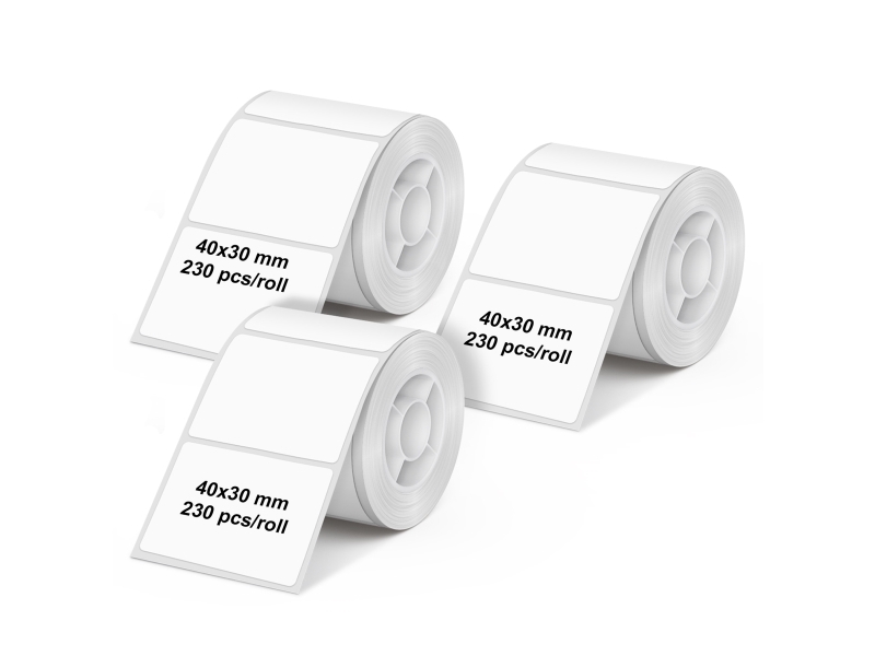 Olympia 6321, White, Self-Adhesive Printer Label, Universal, Rectangle, Pm220, 4 Cm