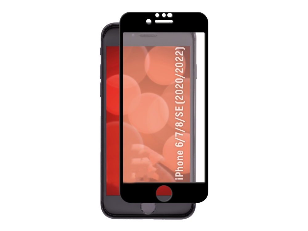 Displex Real Glass - Skærmbeskytter Für Mobiltelefon - 3D - Glas - Rammefarve Sort - Für Apple Iphone 6, 7, 8, Se (2. Generation), Se (3. Generation)