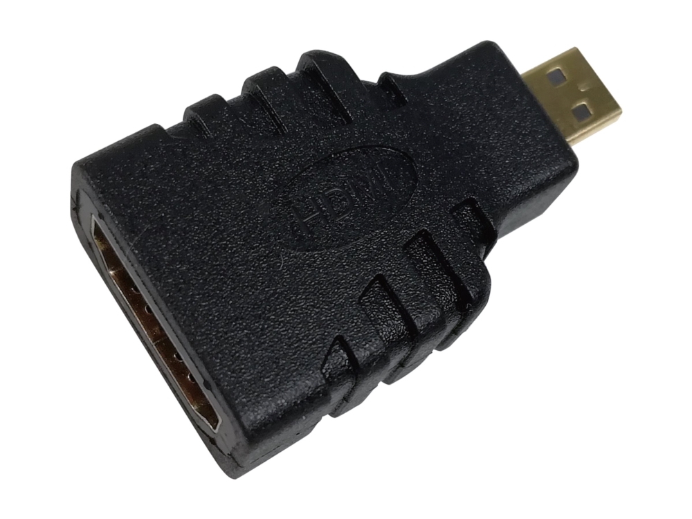 Deltaco - Hdmi Adapter - Hdmi Hun Til 19 Pin Micro Hdmi Type D Han - Sort - 4K60 Hz Uhd-Support