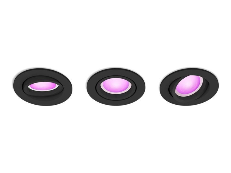 Philips Hue White And Color Ambiance Centura - Indlejret Spotlys - Led-Spot Lyspære - Gu10 - 4.2 W - Klasse E - 16 Millioner Farver/Varmt Til Køligt
