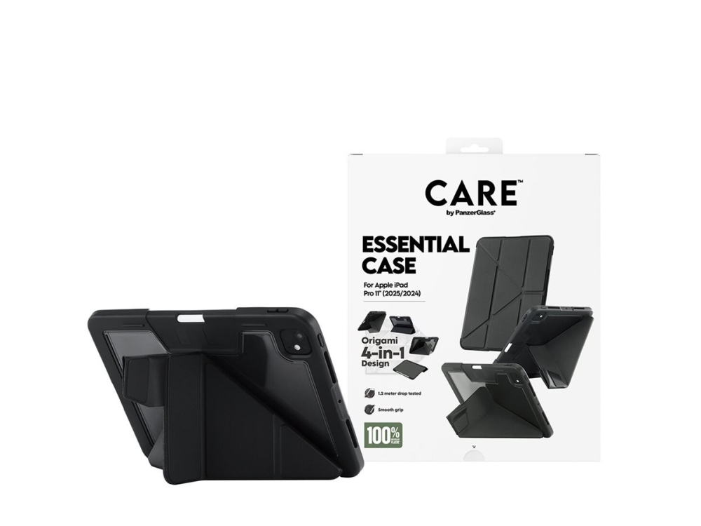 Care By Panzerglass - Flipomslag Til Tablet - Termoplastisk Polyuretan (Tpu), Polykarbonat, Kunstig Læder - Sort - For Apple 11-Inch Ipad Pro (M4)