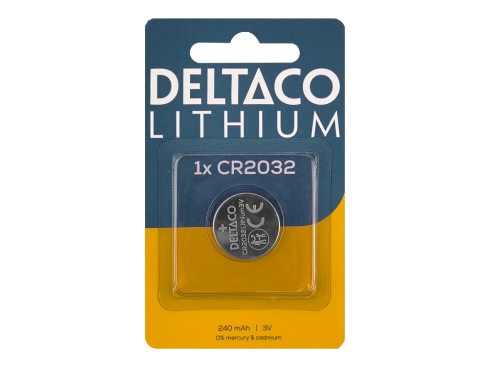 Deltaco - Batteri Cr2032 - Li - 240 Mah