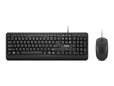 Lenovo 160 Wired Combo - Sæt Med Mus Og Tastatur - Usb - Qwerty - Usa - Sort