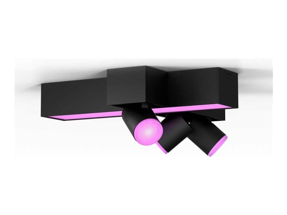 Philips Hue White And Color Ambiance Centris 3-Spot Cross Ceiling Light - Integrated Led - Bluetooth Control Via App - Control With App Or Voice - Ad