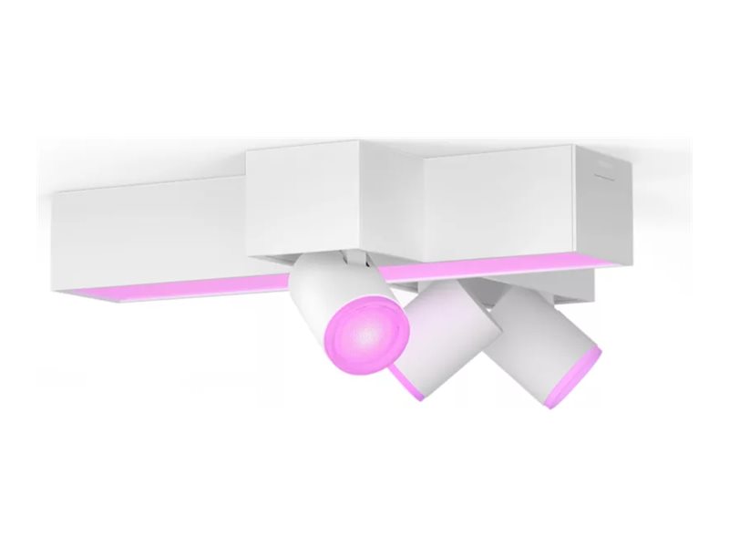 Philips Hue White And Color Ambiance Centris 3-Spot Cross Ceiling Light - Integrated Led - Bluetooth Control Via App - Control With App Or Voice - Ad