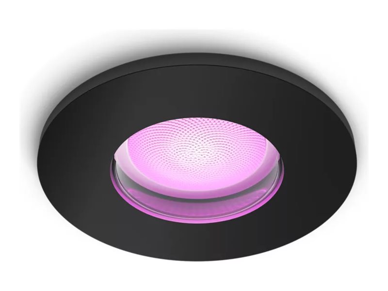 Philips Hue White And Color Ambiance Xamento Recessed Spotlight 1 X Gu10 Bulb - Bluetooth Control Via App - Control With App Or Voice - Add Hue Bridg