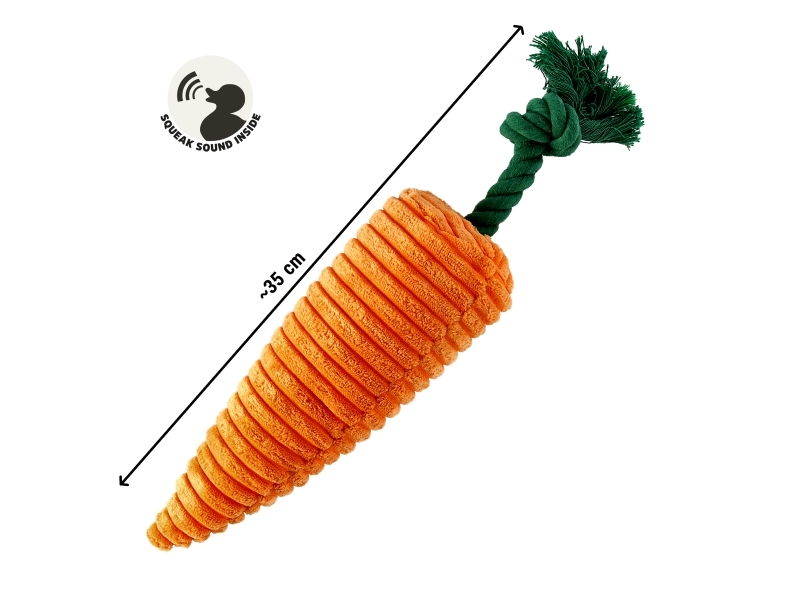 Dogman Hundelegetøj Gulerod Plys Med Pip 33Cm 33Cm