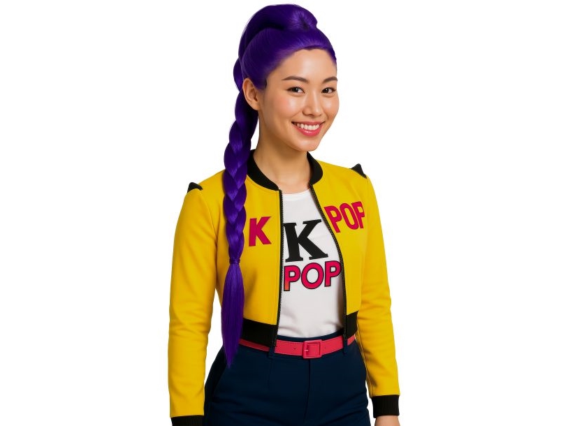 Kpop Perücke Lila, Erwachsen