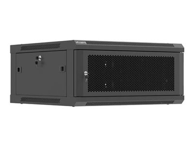Lanberg 19" Hängeinbau Rack Box 4U 600X600 Schwarz Gelochte Türen (Flat Pack)