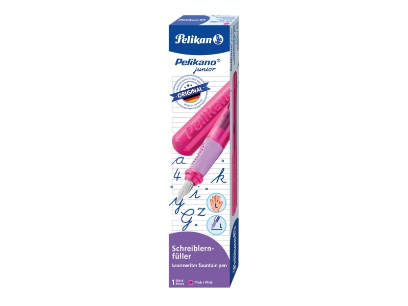 Pelikan 824866, Rosa, Påfyllning med bläckpatronssystem, Blå, Rostfritt stål, Vänsterhänt, Tyskland | Skrivredskap - Kulspetspennor & Reservoarpennor - Reservoarpennor | GameStuff