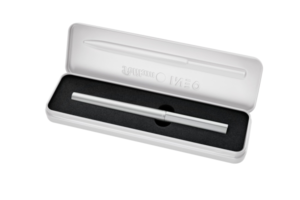 Pelikan 823647, Sølv, Påfyldningssystem til patron, Blå, Rustfrit stål, Mellem, Gaveæske