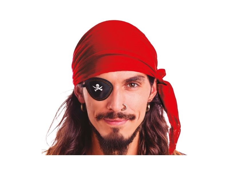 Rotes Piratentuch