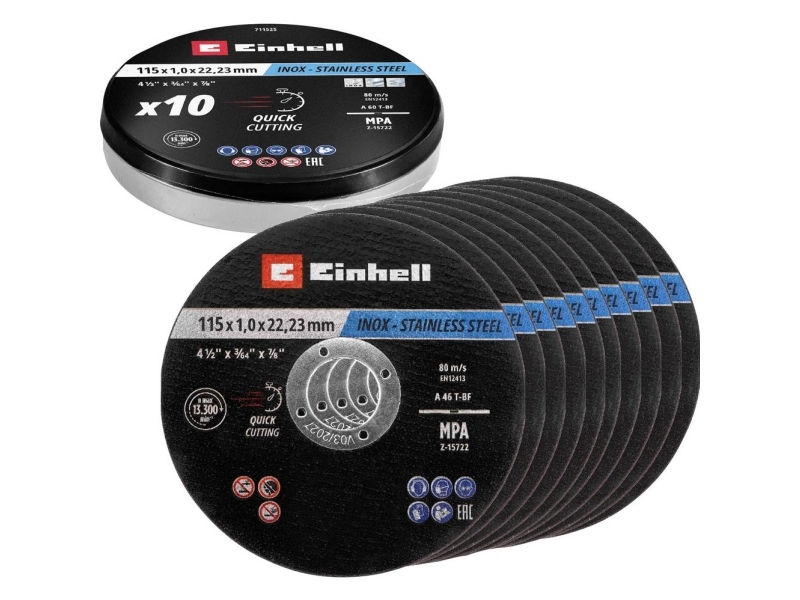 Einhell 711525 Skæreskiver-sæt 115 mm 22.23 mm 10 stk