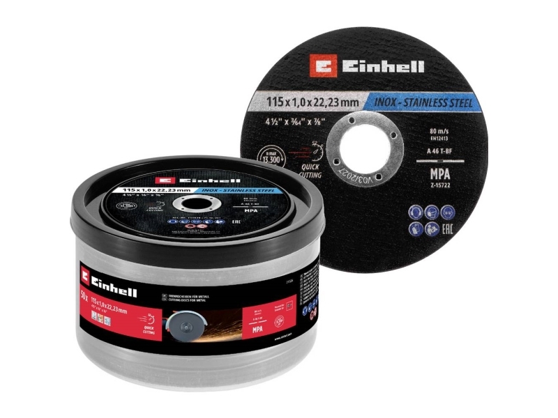 Einhell kapskiva tunn &Oslash;115 x 1,0 mm 50 st f&ouml;r vinkelslip (711526)