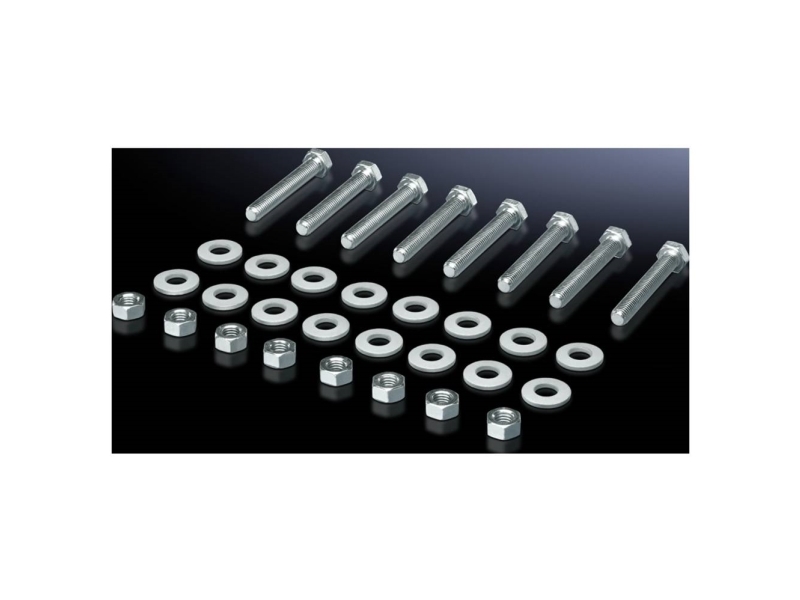 Rittal Sv 9686.815 9686815 Sechskant-Schrauben-Set M10 Stahl Feuerverzinkt 8 Stk