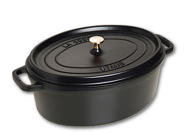 Staub Cocotte, Single pan, Sort, Støbejern, 8 L, 37 cm, 8,7 kg