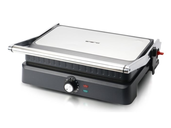 Emerio CG-130859, Sort, Rustfrit stål, Rektangulær, Dreje, 340 x 240 mm, 1 zone(s), Hængslet låg