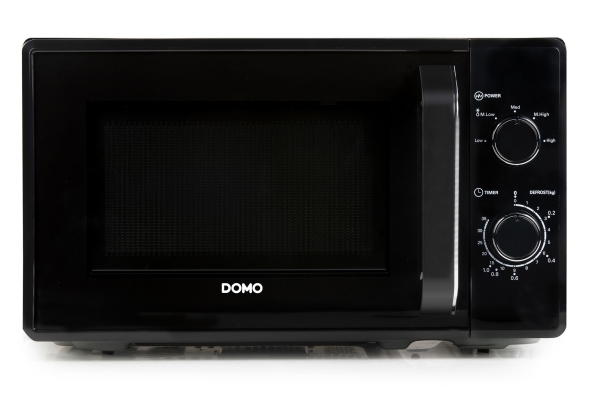 Domo Do2520, Bordplade, Solo Mikroovn, 20 L, 800 W, Knapper, Dreje, Sort