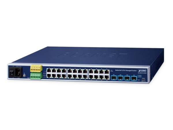 Planet Ip30 19 Rack Mountable Industrial L2/L4 24-Port 10/100/1000T + 4-Port 10G Sfp+ Managed Switch, Managed, L2/L4, Gigabit Ethernet (10/100/1000),