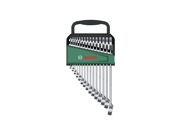 Bosch 1 600 A02 Z9e, 6,7,8,9,10,11,12,13,14,15,16,17,18,19,21 Mm, Edelstahl, Chrom-Vanadium-Stahl, Satin, 15 Stück(E)