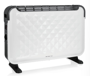 Emerio CH-106492.4, Indendørs, Gulv, Sort, Hvid, Knapper, Dreje, 2000 W, Mekanisk