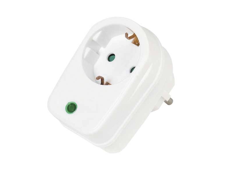 Vivanco VVELPROSCHW, 1 AC-utgångar, Typ F, Typ F (Schuko), Vit, 85 g, 76 mm | Datorer & Surfplattor - UPS - Störningsskydd | GameStuff