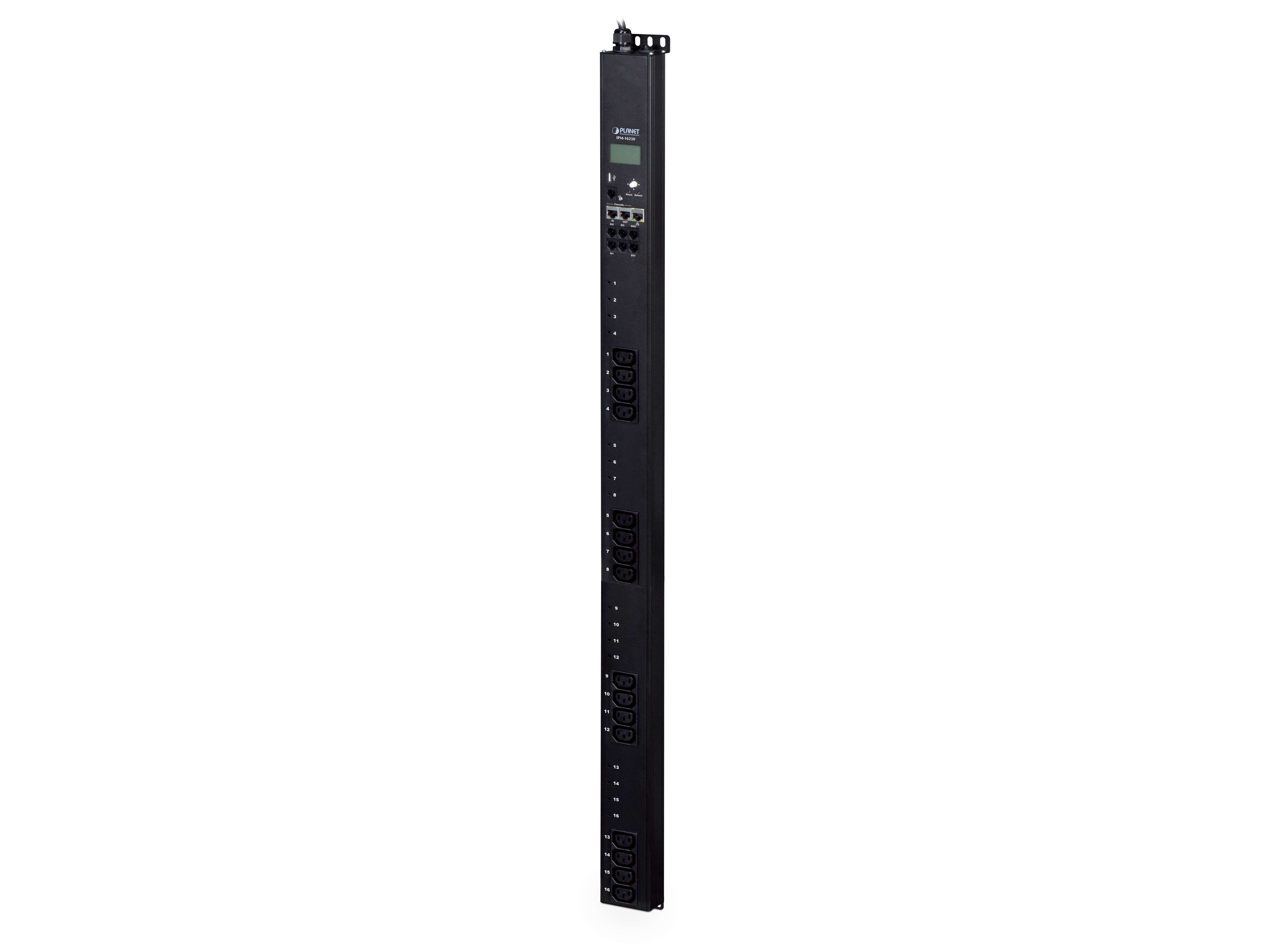 Planet Vertical Ip-Based 16-Port, Geändert, 0U, Aluminium, Schwarz, 100 - 240 V, 32 A