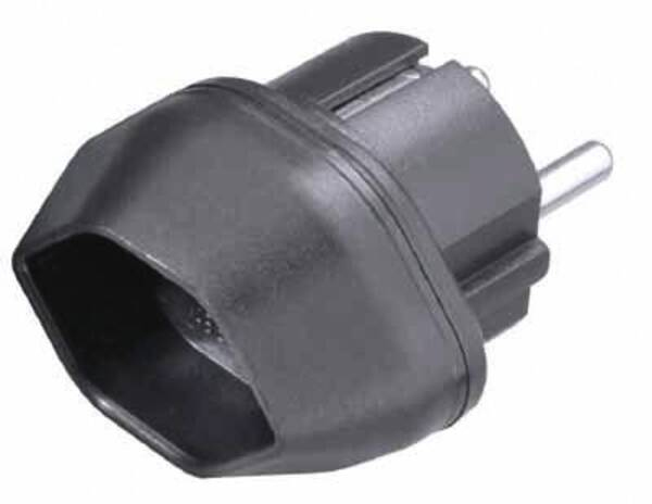 Vivanco Vvtravadch-Sch, Typ F, Typ J (Ch), Gerade, Gerade, Schwarz, 151 Mm